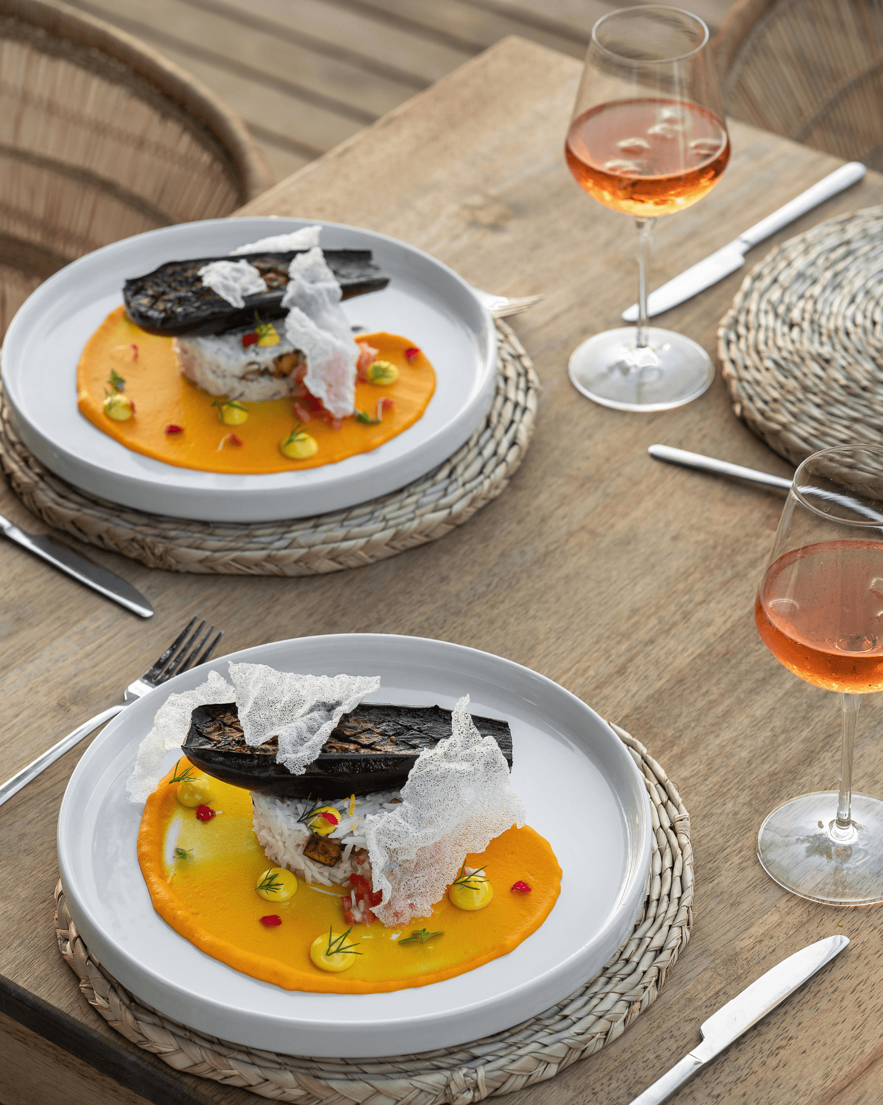 Plant-based food and conservation wine at Sashwa
